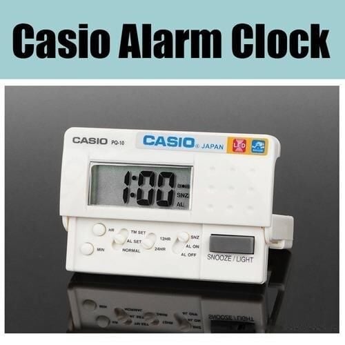Casio PQ-10-7R Mini Seyahat Ertelemeli Beep Alarm Işıklı 12/24 Saat Dilimi Özellikli Masa Saati