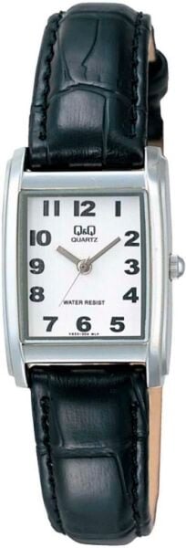 Q&Q VG33J304Y Stanless Steel Deri Kordon Siyah Renkli Kadın Kol Saati