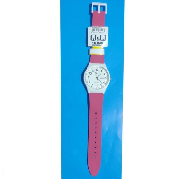 Q&Q V39A-001VY Pembe Takvimli 10 Atm Genç Kol Saati