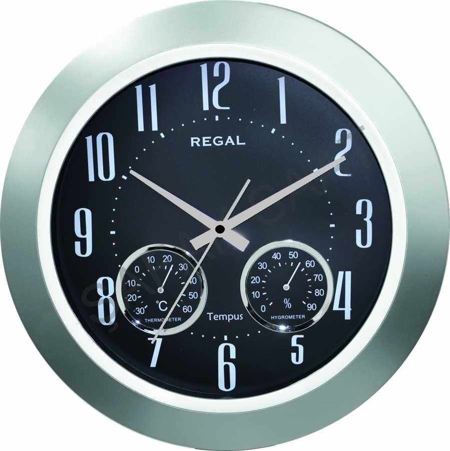 Regal 1030 SBZ Isı Ve Nem Ölçer Sessiz Akar Saniye Duvar Saati