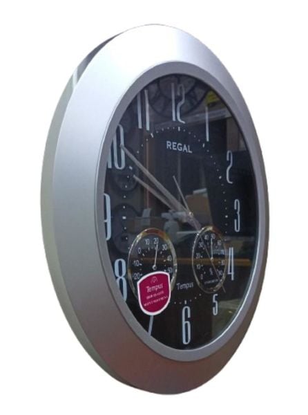 Regal 1030 SBZ Isı Ve Nem Ölçer Sessiz Akar Saniye Duvar Saati