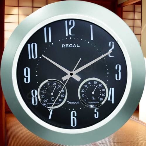 Regal 1030 SBZ Isı Ve Nem Ölçer Sessiz Akar Saniye Duvar Saati