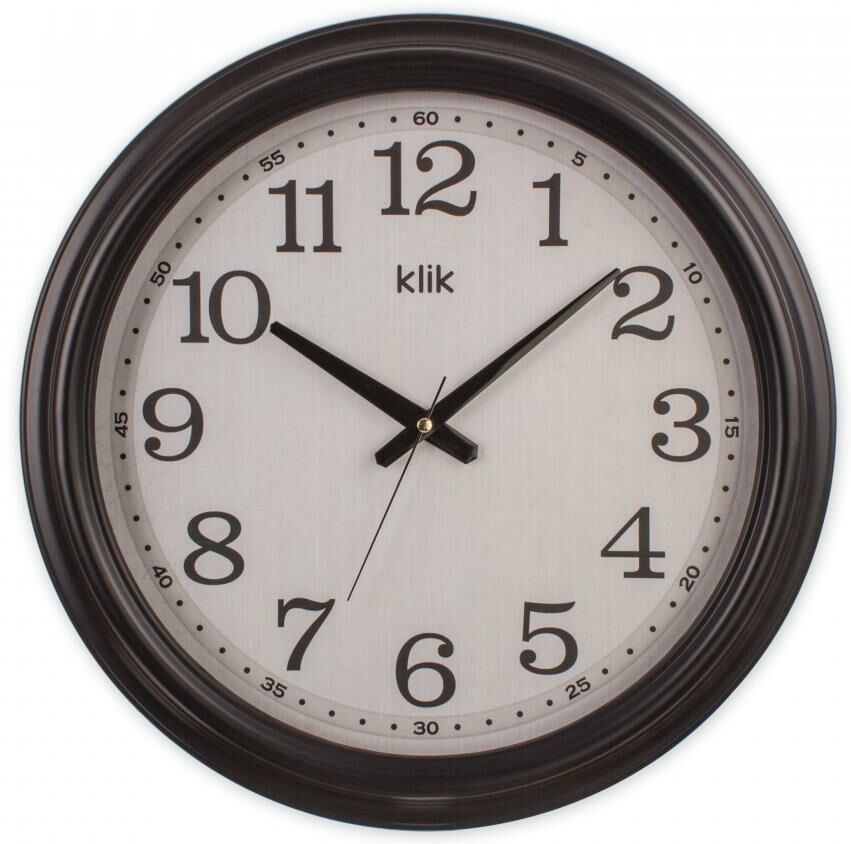Klik Royal Siyah Dekoratif Sessiz Akar Duvar Saati