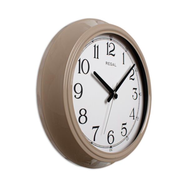 Regal 4400 EW Klasik 40 cm Çap Bej Metal Kasa Duvar Saati