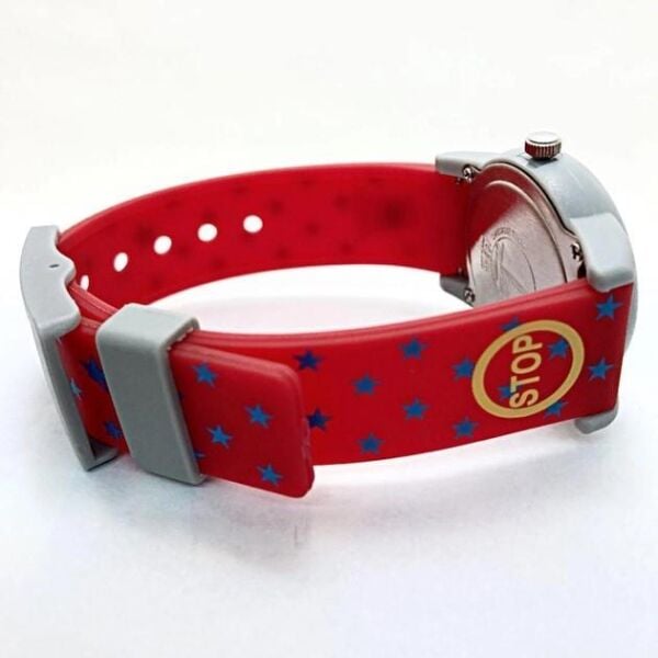 Q&Q VR99J020Y Polis Arabası Desenli Silikon 10 Bar Su Geçirmez Çocuk Kol Saati