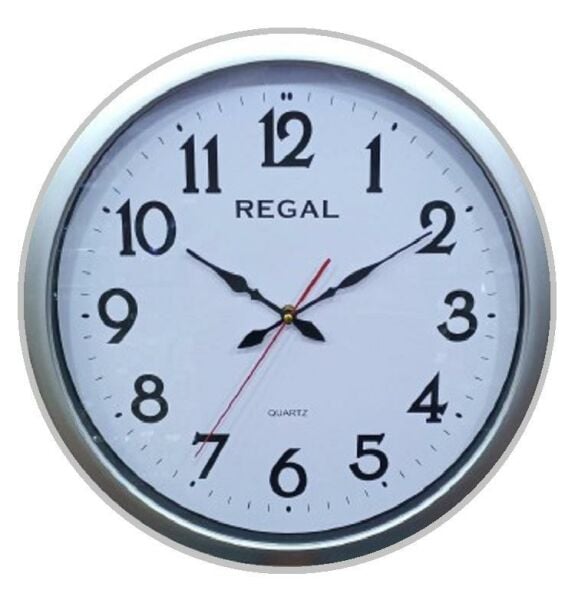 Regal 0917 SWZ Metalik Gri Duvar Saati