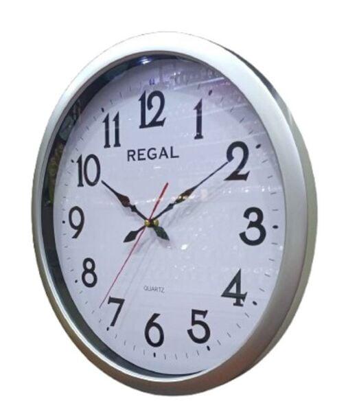 Regal 0917 SWZ Metalik Gri Duvar Saati