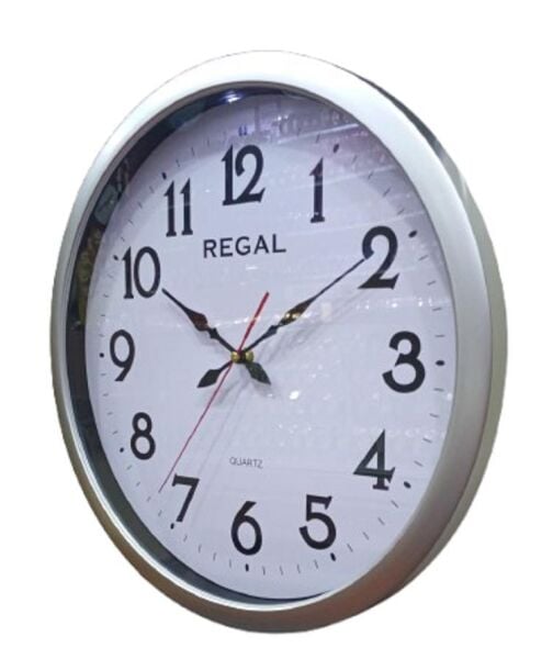 Regal 0917 SWZ Metalik Gri Duvar Saati