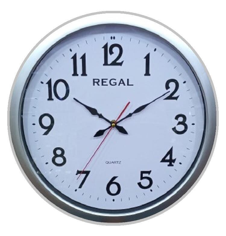 Regal 0917 SWZ Metalik Gri Duvar Saati