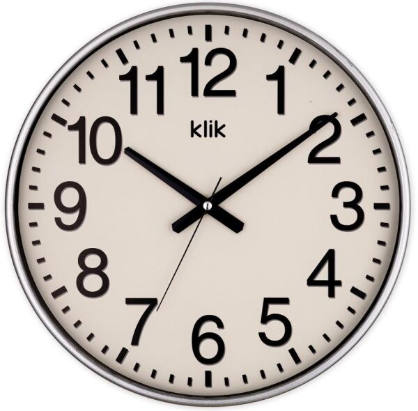 Klik Simplex Plastik Kasa Metalik Renkli 37.5 cm Çaplı Modern Sessiz Saniye Mekanizmalı Duvar Saati