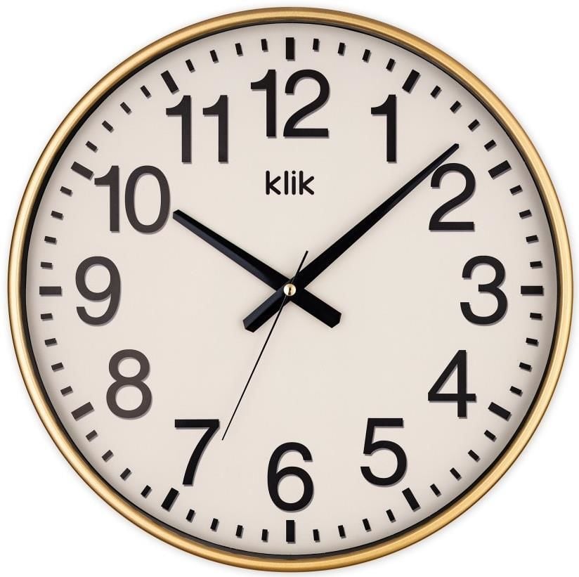 Klik Simplex Gold Dekoratif Sessiz Akar Duvar Saati