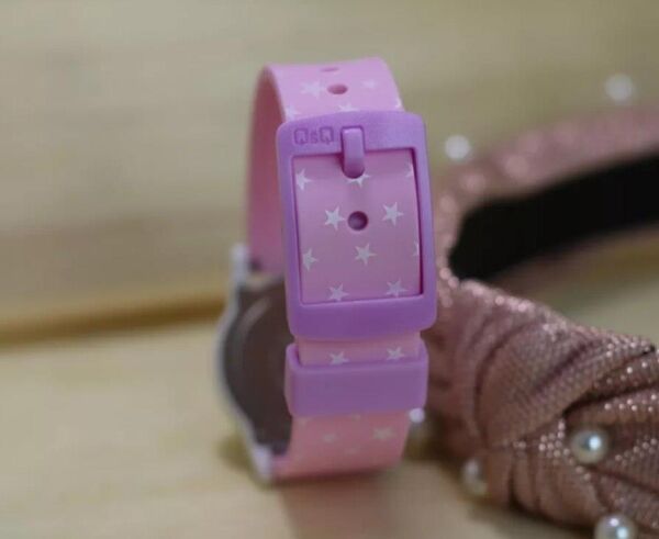 Q&Q VS59J004Y Bahar Çiçekleri Desenli 10 Atm Su Geçirmez Çocuk Kol Saati