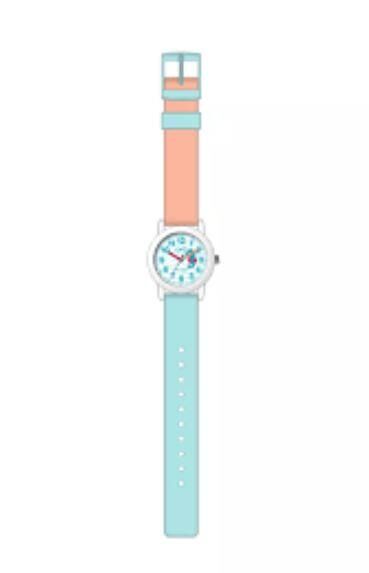 Q&Q VS49J001Y Denizatı Desenli Silikon 10 Bar Su Geçirmez Çocuk Kol Saati