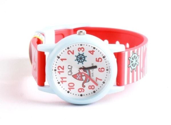 Q&Q V23A-018VY Gemi Dümen Desenli Çocuk Kol Saati