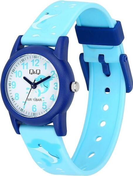 Q&Q V22A-014VY Yunus Desenli Silikon 10 Atm Su Geçirmez Çocuk Kol Saati