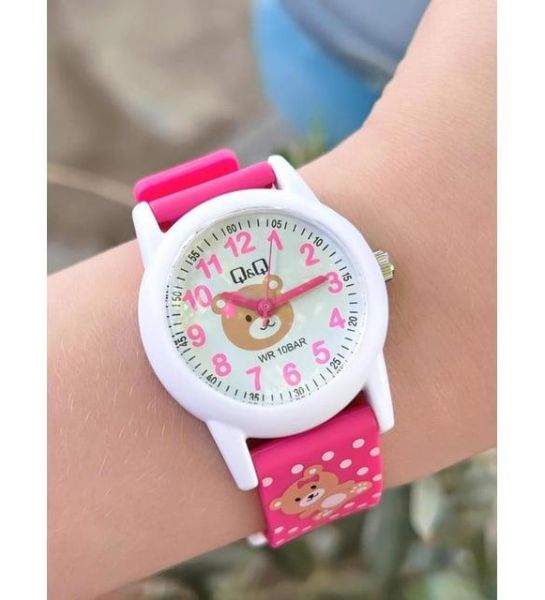 Q&Q V22A-012VY Ayıcık Desenli Çocuk Kol Saati