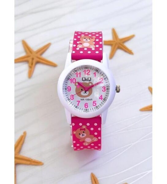 Q&Q V22A-012VY Ayıcık Desenli Çocuk Kol Saati
