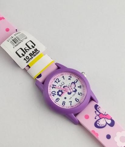 Q&Q V22A-009VY Kelebek Desenli Çocuk Kol Saati