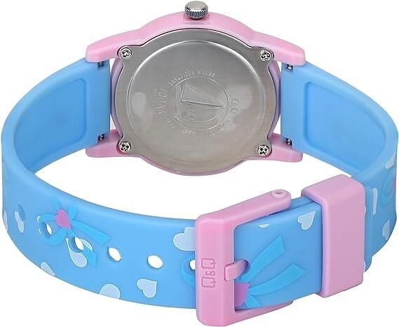 Q&Q V22A-008VY Kurdela Desenli Silikon 10 Atm Su Geçirmez Çocuk Kol Saati