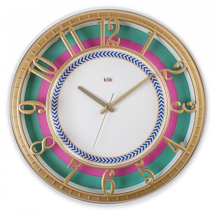 Klik Hisar Hare Dekoratif 40 Cm Çapında Salon Ofis Oda Duvar Saati