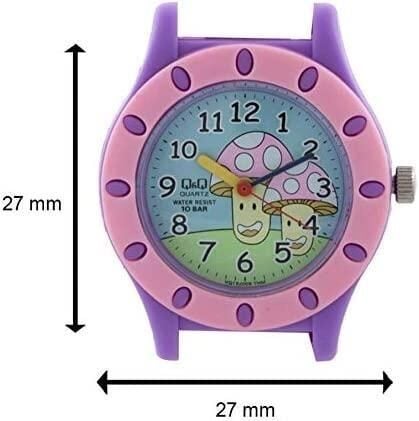 Q&Q VQ13J009Y 1-6 Yaş Mantar Desenli Silikon 10 Atm Su Geçirmez Çocuk Kol Saati