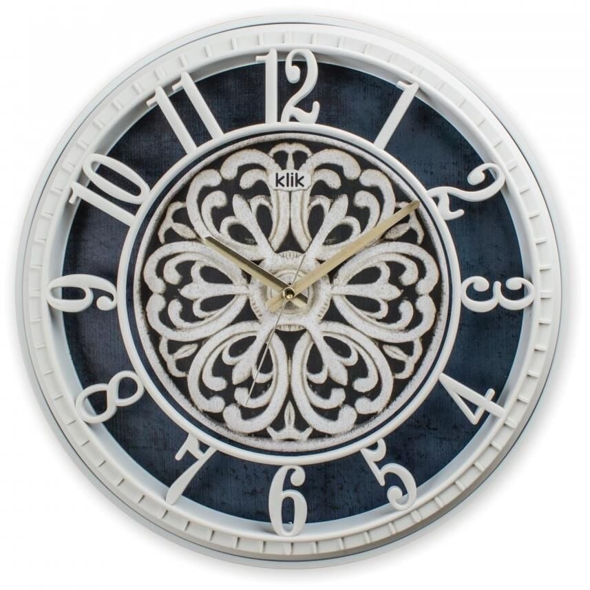 Klik Hisar Asos Plastik Kasa Beyaz Renkli 40 cm Çaplı Modern Sessiz Saniye Mekanizmalı Duvar Saati