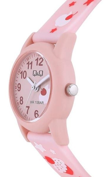 Q&Q V22A-001VY Vişne Desenli Çocuk Kol Saati