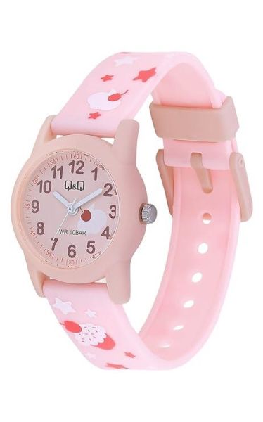 Q&Q V22A-001VY Vişne Desenli Çocuk Kol Saati