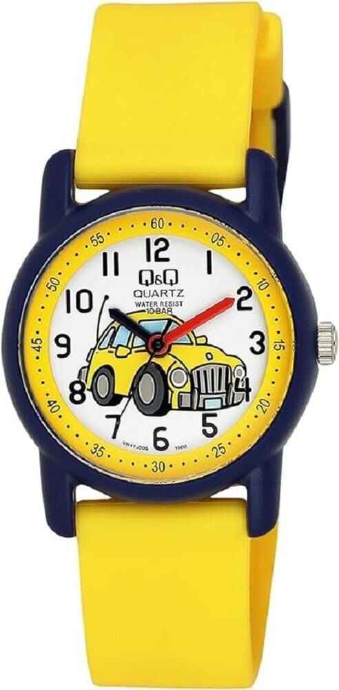 Q&Q VR41J009Y Araba Desenli Silikon 10 Atm Su Geçirmez Çocuk Kol Saati