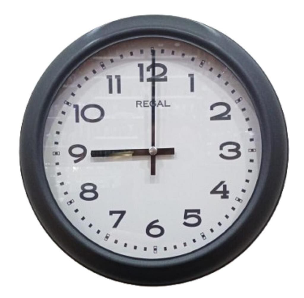 Regal 4290 BW Özel Seri Metal Kasa Akar Sessiz Saniyeli Duvar Saati