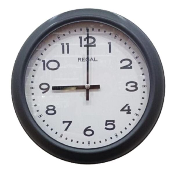 Regal 4290 BW Özel Seri Metal Kasa Akar Sessiz Saniyeli Duvar Saati