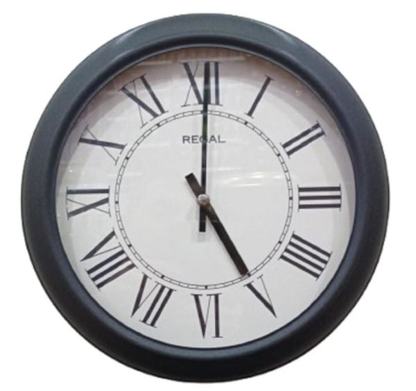 Regal 4290 BWR Özel Seri Metal Kasa Akar Sessiz Saniyeli Duvar Saati