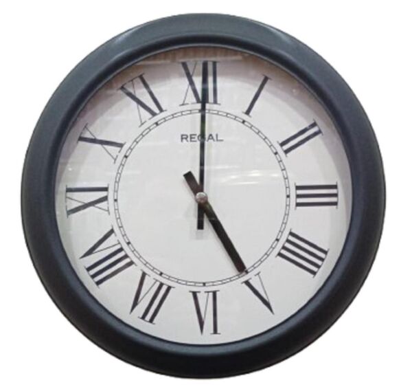 Regal 4290 BWR Özel Seri Metal Kasa Akar Sessiz Saniyeli Duvar Saati