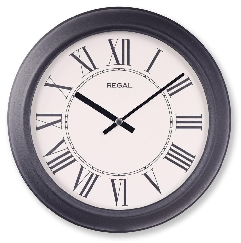 Regal 4290 BWR Özel Seri Metal Kasa Akar Sessiz Saniyeli Duvar Saati