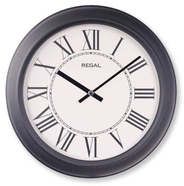 Regal 4290 BWR Özel Seri Metal Kasa Akar Sessiz Saniyeli Duvar Saati