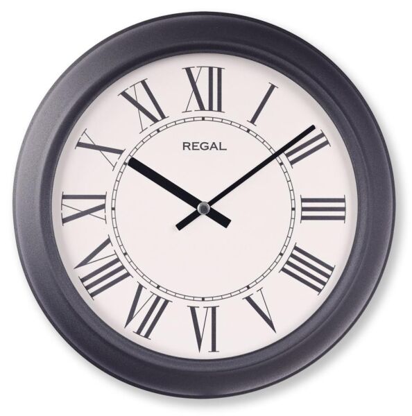 Regal 4290 BWR Özel Seri Metal Kasa Akar Sessiz Saniyeli Duvar Saati