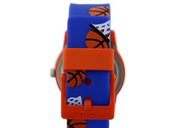 Q&Q V22A-011VY Basketbol Desenli Silikon 10 Atm Su Geçirmez Çocuk Kol Saati