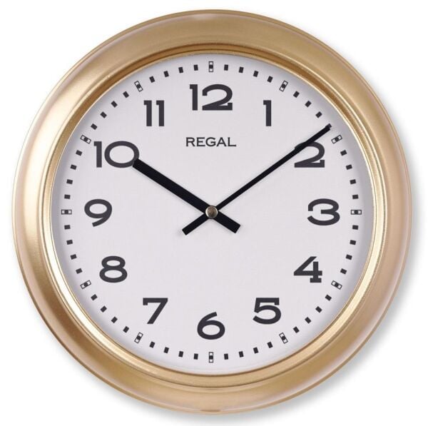 Regal 4290 GW Özel Seri Metal Kasa Akar Sessiz Saniyeli Duvar Saati
