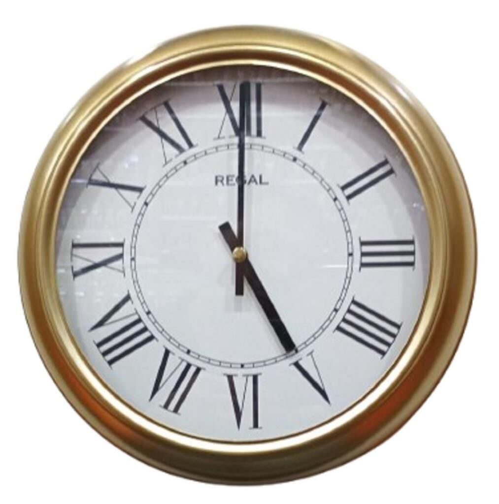 Regal 4290 GWR Özel Seri Metal Kasa Akar Sessiz Saniyeli Duvar Saati