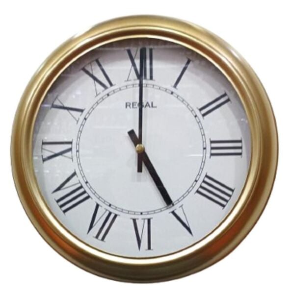 Regal 4290 GWR Özel Seri Metal Kasa Akar Sessiz Saniyeli Duvar Saati