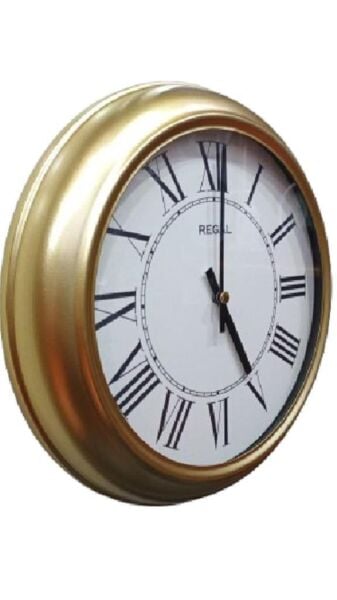 Regal 4290 GWR Özel Seri Metal Kasa Akar Sessiz Saniyeli Duvar Saati