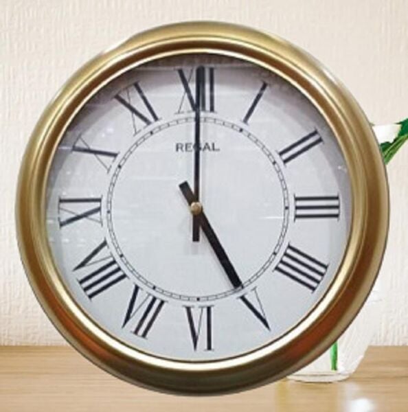 Regal 4290 GWR Özel Seri Metal Kasa Akar Sessiz Saniyeli Duvar Saati