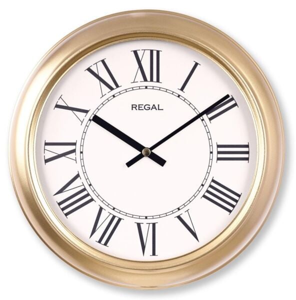 Regal 4290 GWR Özel Seri Metal Kasa Akar Sessiz Saniyeli Duvar Saati
