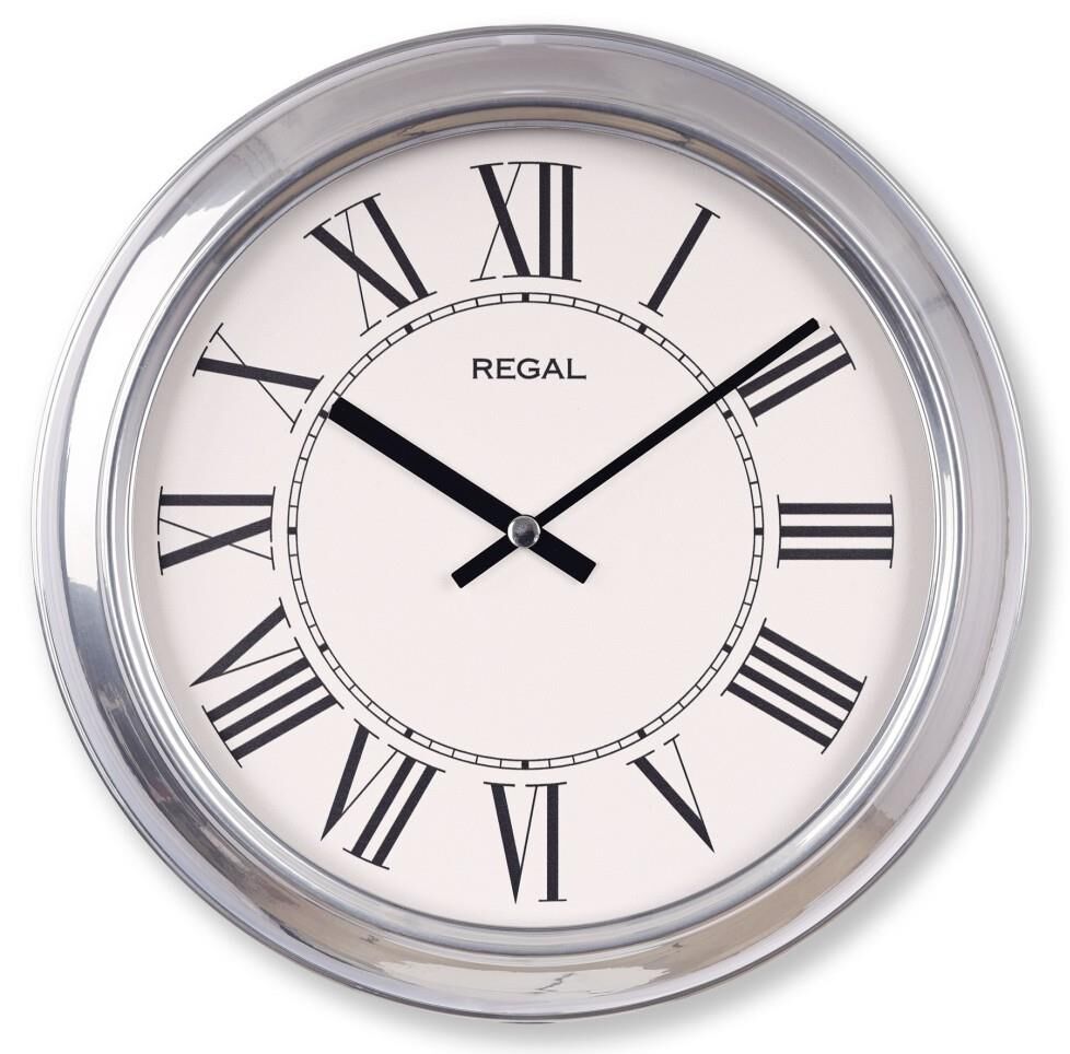 Regal 4290 SWR Özel Seri Metal Kasa Akar Sessiz Saniyeli Duvar Saati