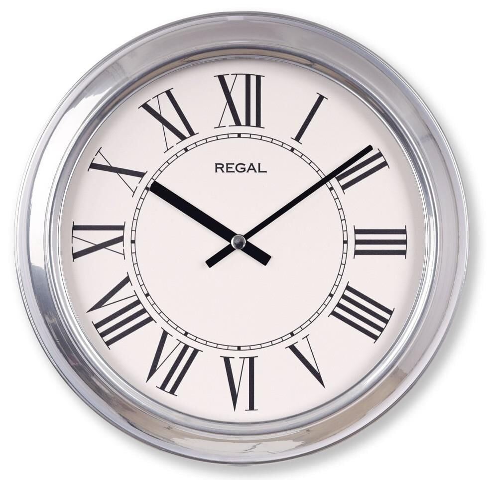 Regal 4290 SWR Özel Seri Metal Kasa Akar Sessiz Saniyeli Duvar Saati