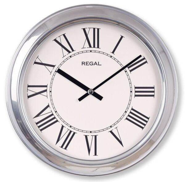 Regal 4290 SWR Özel Seri Metal Kasa Akar Sessiz Saniyeli Duvar Saati