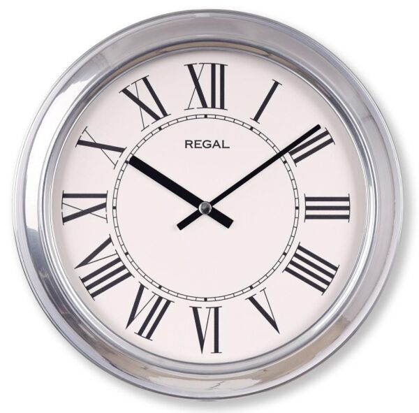 Regal 4290 SWR Özel Seri Metal Kasa Akar Sessiz Saniyeli Duvar Saati
