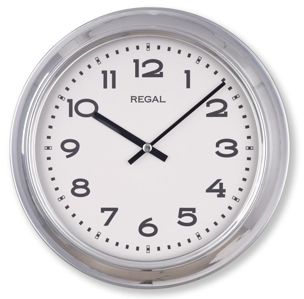 Regal 4290 SW Özel Seri Metal Kasa Akar Sessiz Saniyeli Duvar Saati