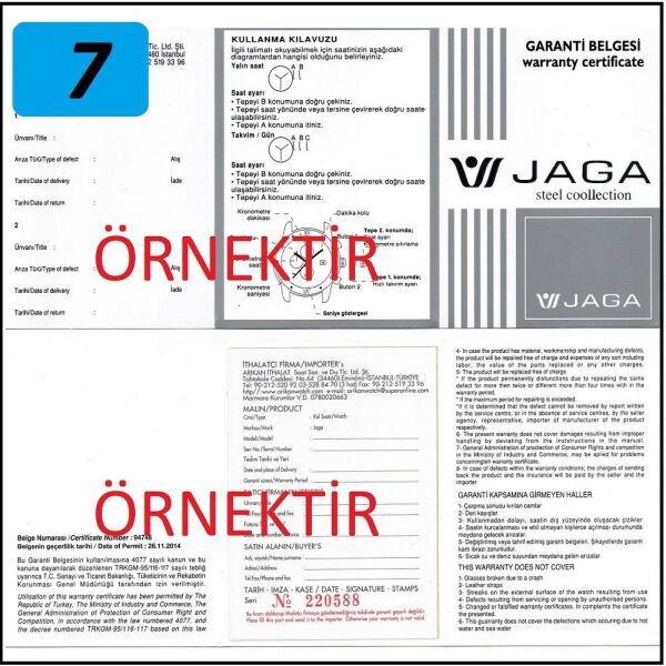 Jaga JL AD1220-4AAA 640081 Alarm Kronometre Aydınlatmalı Genç Çift Kol Saati