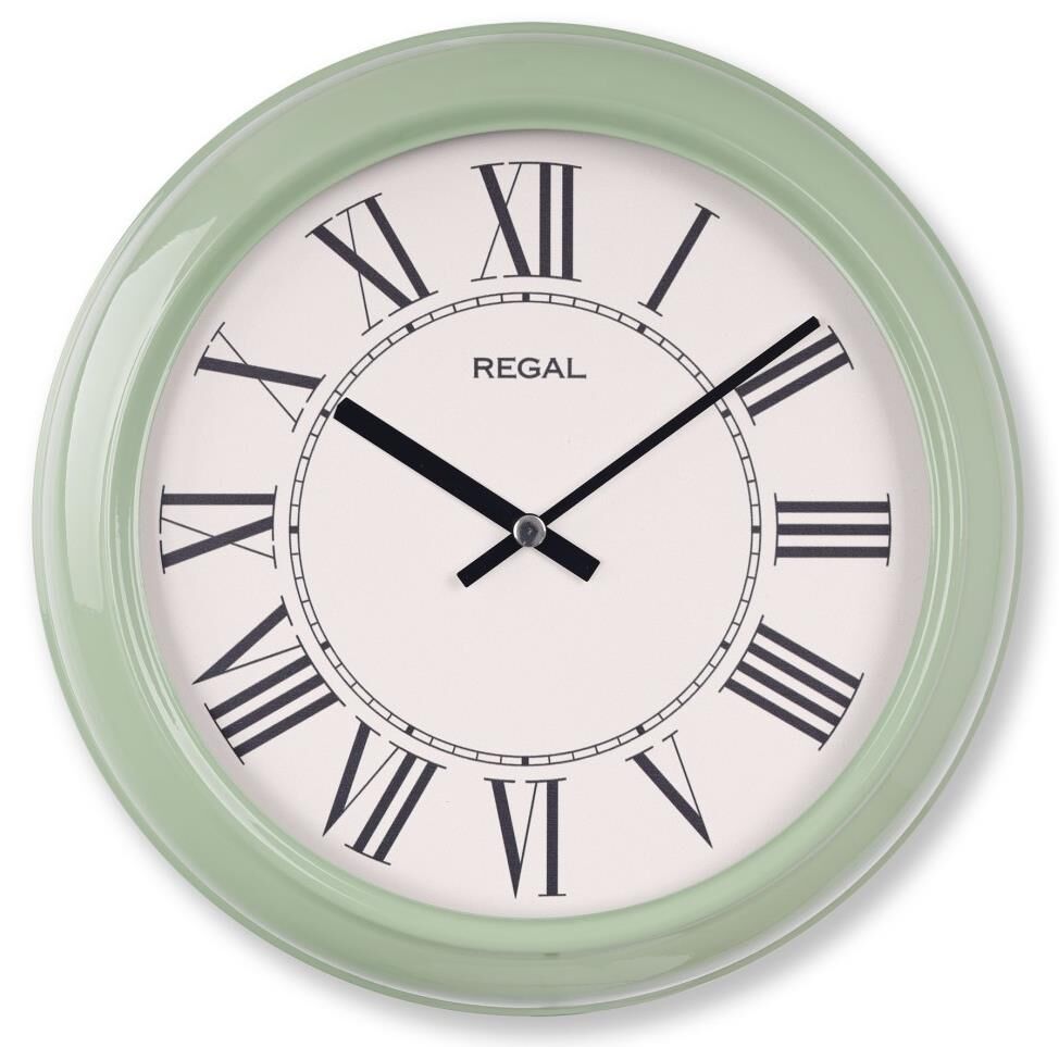 Regal 4290 HWR Özel Seri Metal Kasa Akar Sessiz Saniyeli Duvar Saati